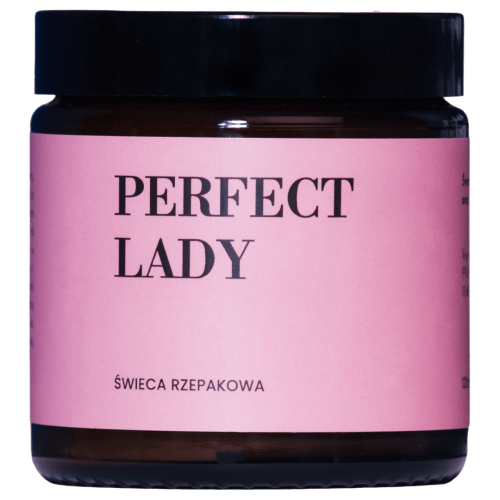 Świeca zapachowa Perfect Lady o zapachu eleganckich perfum.