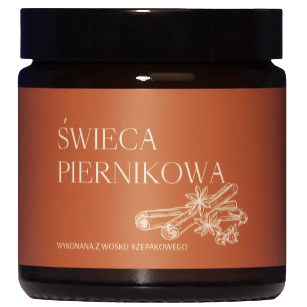 Świeca o zapachu piernika – świąteczny klimat.