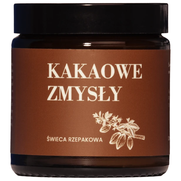 Świeca zapachowa Kakaowe Zmysły – aromat czekoladowej rozkoszy.