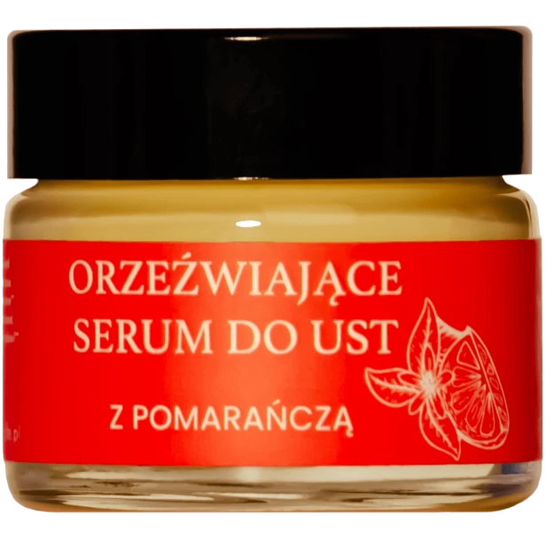 Orzeźwiające serum do ust z pomarańczą, miętą i witaminą E – intensywnie regeneruje, nawilża i chroni usta przed wysuszeniem.