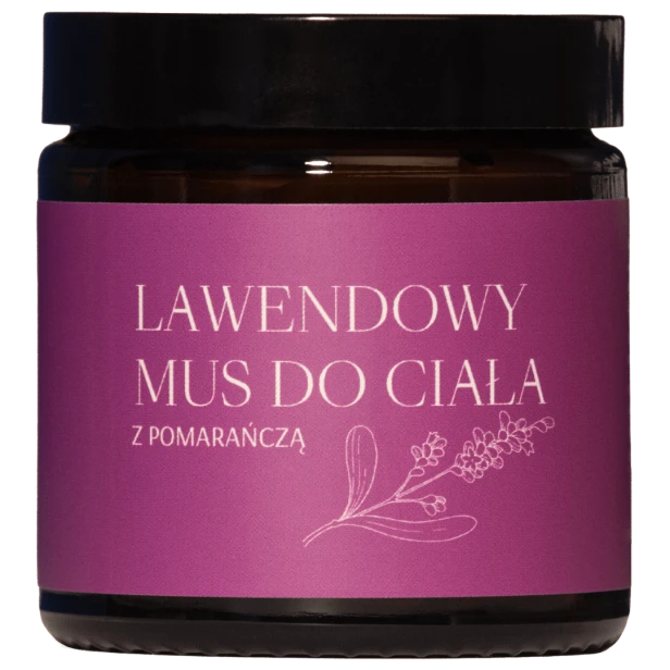 Lawendowy mus do ciała z olejkiem lawendowym i pomarańczowym – regeneruje, łagodzi podrażnienia i działa antycellulitowo.