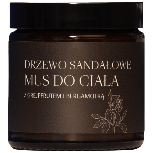 Mus do ciała drzewo sandałowe z olejkami sandałowym, grejpfrutowym i bergamotkowym.