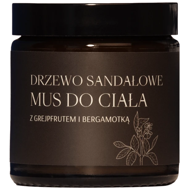Mus do ciała drzewo sandałowe z olejkami sandałowym, grejpfrutowym i bergamotkowym.