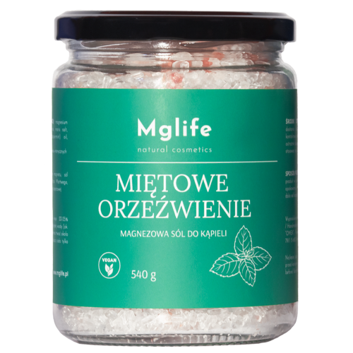 Sól do kąpieli miętowe orzeźwienie z olejkiem z mięty pieprzowej – odświeża i regeneruje